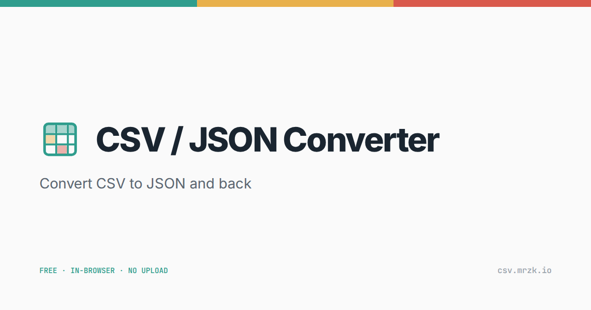 CSV / JSON Converter